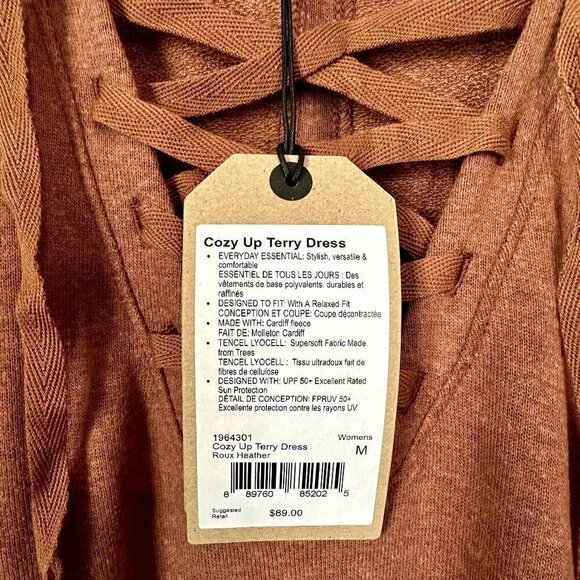 NWT Prana Cozy Up Terry Dress in Roux Heather - Size Medium - Picture 4 of 10
